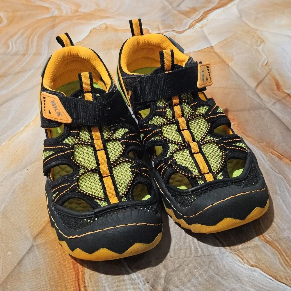 Skechers H2O Sport Boys Size 3 Water Shoes Black Orange Green SN92290L
